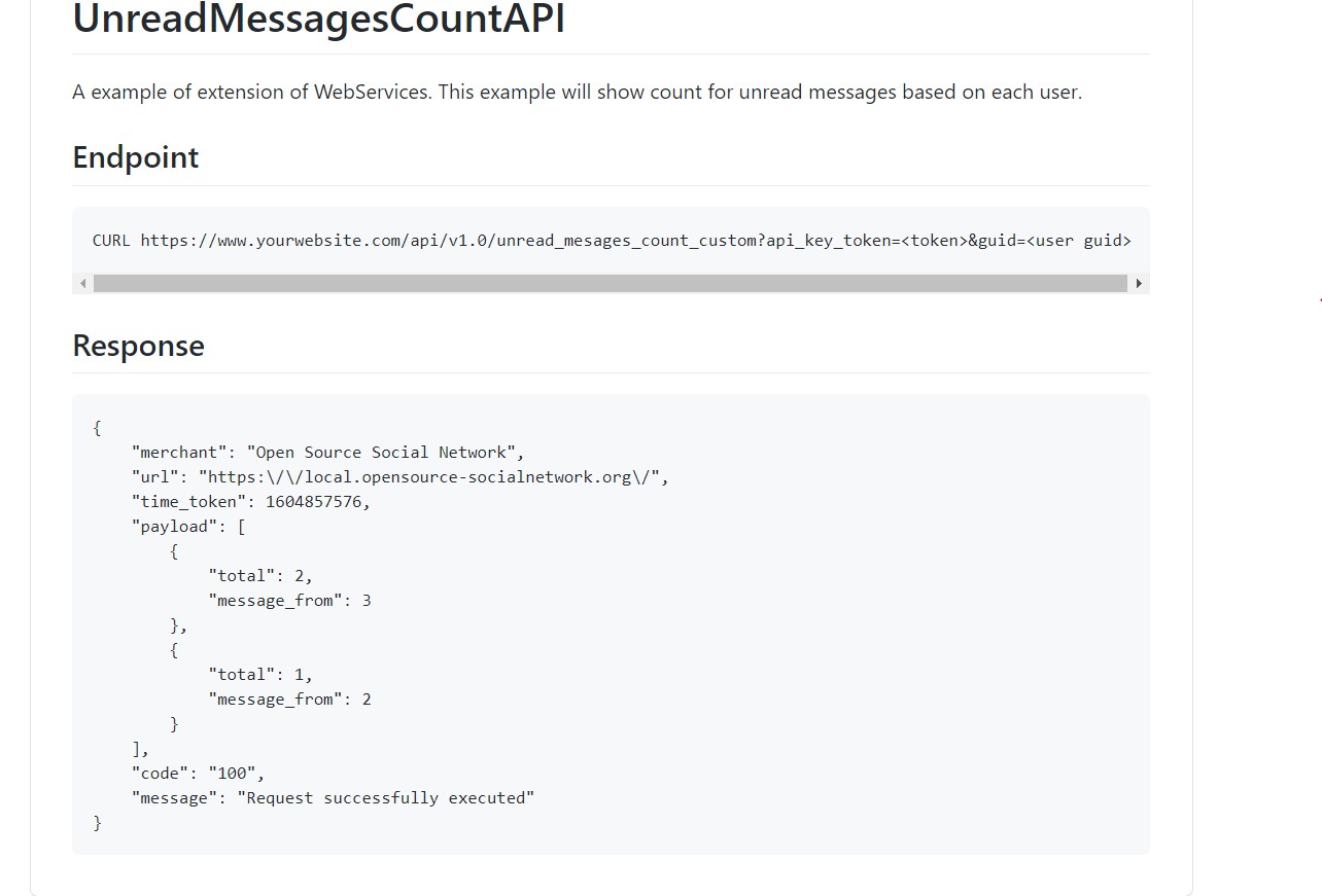 Custom Unread Messages API